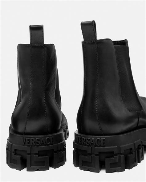 versace chunky sole chelsea boots|Greca Portico Chelsea Boots .